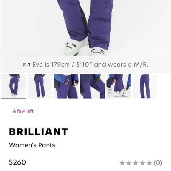 Salomon Brilliant Pants Ski Pants - NWT - Picture 2 of 5
